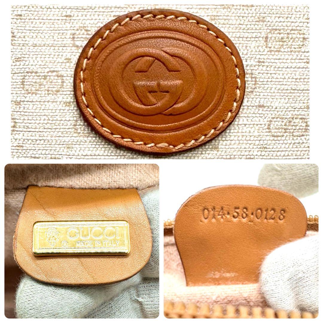 【極美品】GUCCIクラッチバッグ ggスプリーム インターロッキング ベージュ