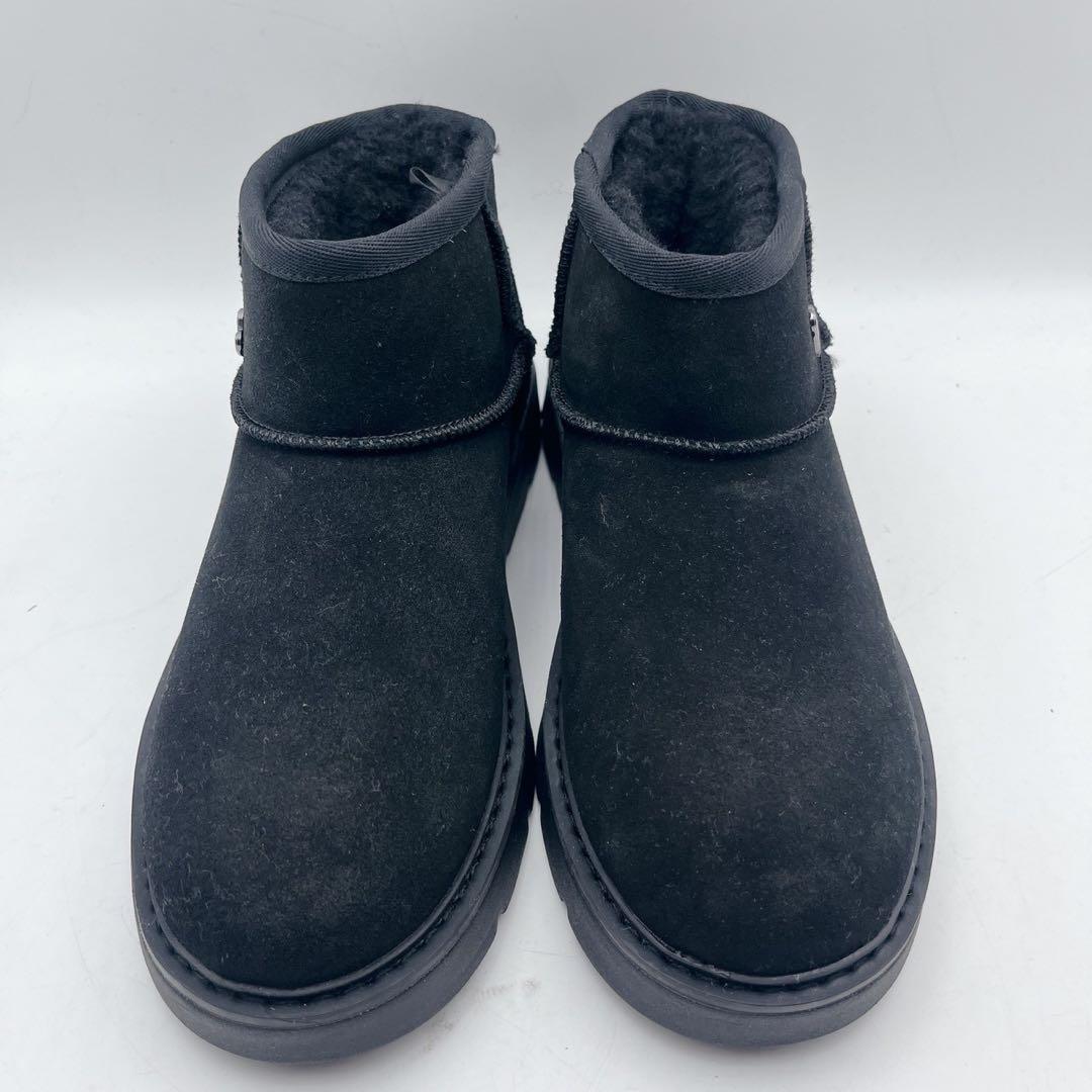 25AW 極美品✨スケッチャーズ スリップインズ ムートンブーツ 黒 ボア 23