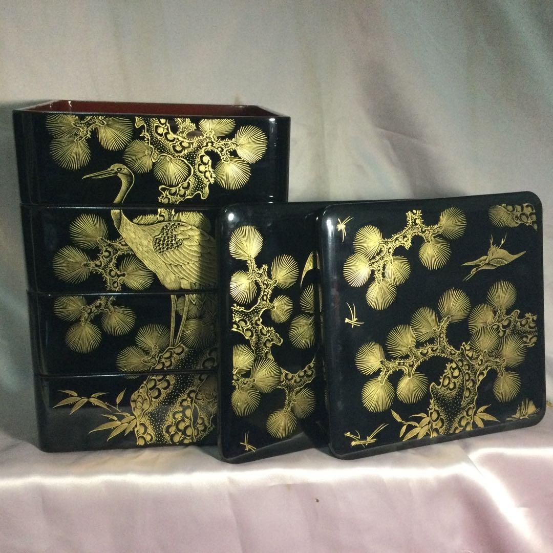 重箱本漆箱蓋2枚付きーNO511・お宝クラスの最高品物です。