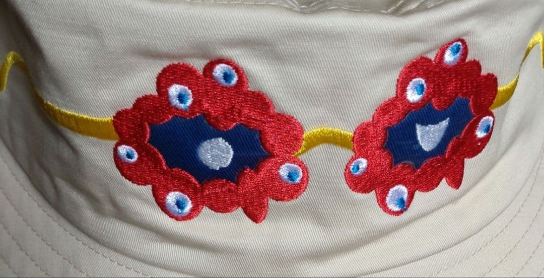 ミャクミャク帽子(59cm)ブラック、ホワイト＆プレーンクッキー＆キーホルダー