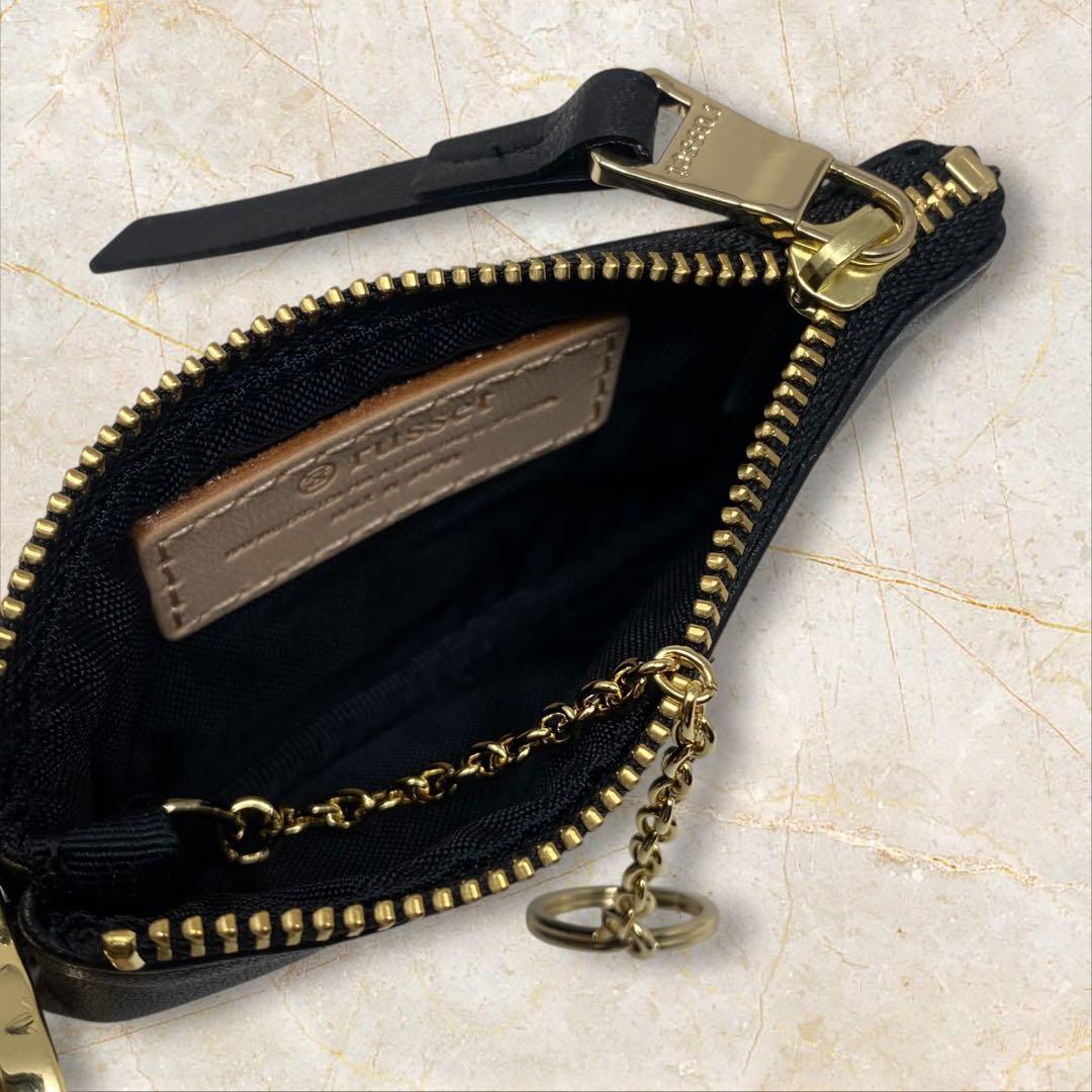 未使用 russet ラシット ブラック カラビナ付き ソフトレザーマルチケース