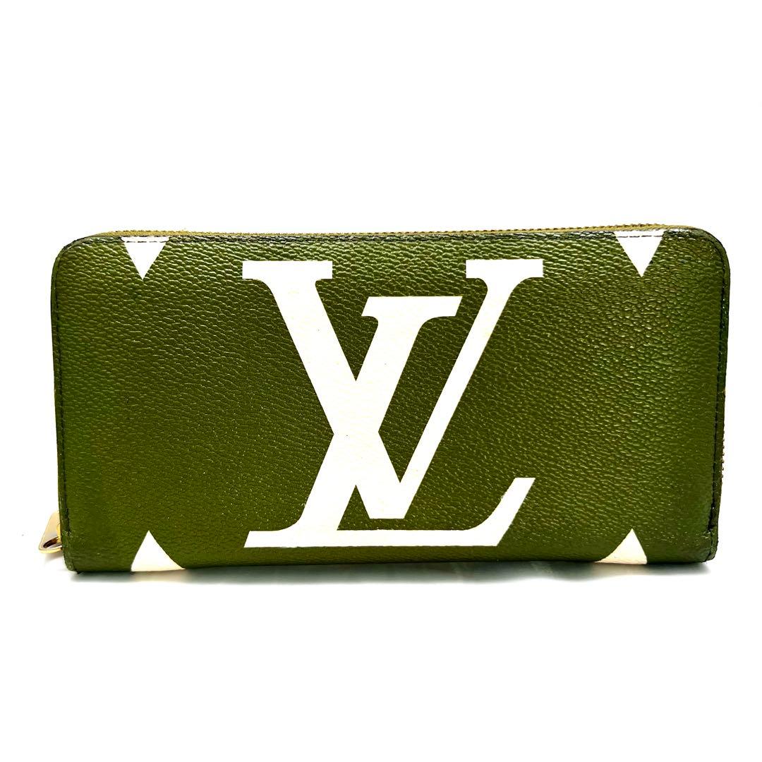 INO ルイヴィトン モノグラムジャイアント ジッピーウォレット カーキ