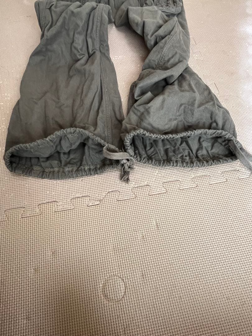 G.O.A ラビットファー付き　ヴィンテージ カーゴパンツ カーキー　goa