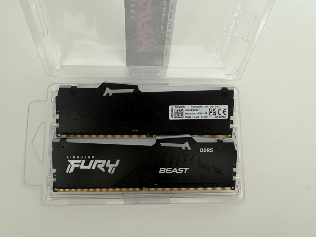 Kingston製 DDR5 メモリ 16GB × 2（合計32GB）