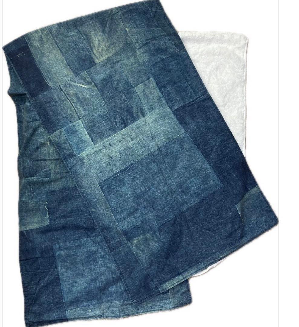 希少！デニム&サプライ大判ストールRRLラルフローレン古着ショール　ラルフ