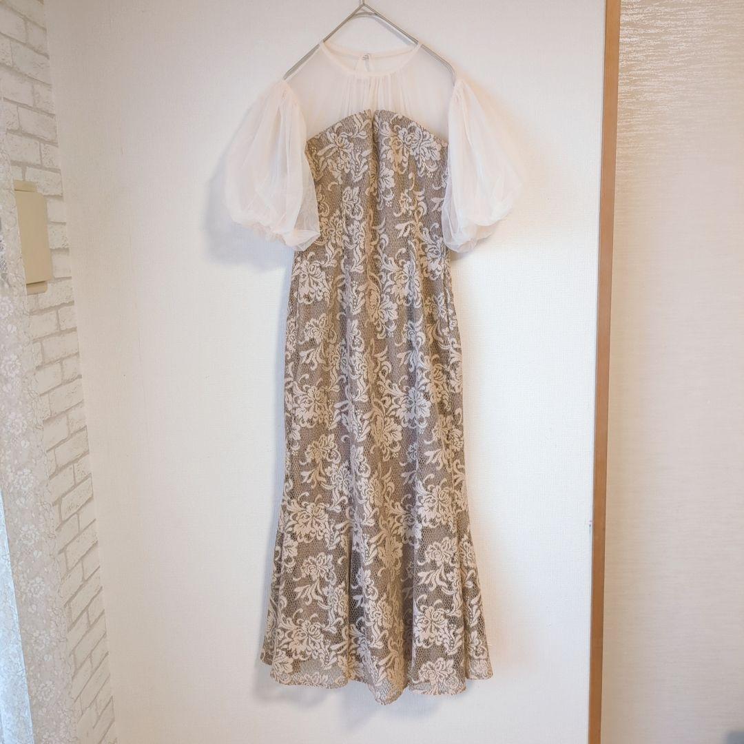 美品 ラグナムーン レース フラワー ジャガード マーメイド M 定2.75