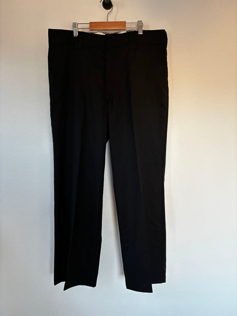 Dickies 875 H B&Y別注 ウール ワイド スラックス 黒　OVY