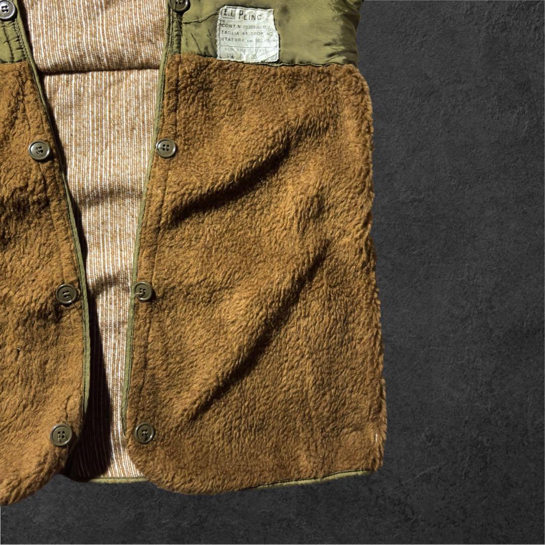 イタリア軍 ボアライナーベスト グランパコア カーキ 茶