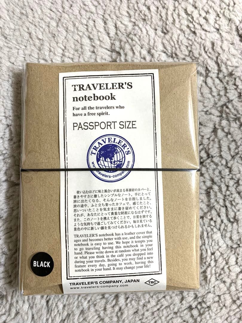 トラベラーズノート　パスポートサイズ　ブラック　他リフィル6点