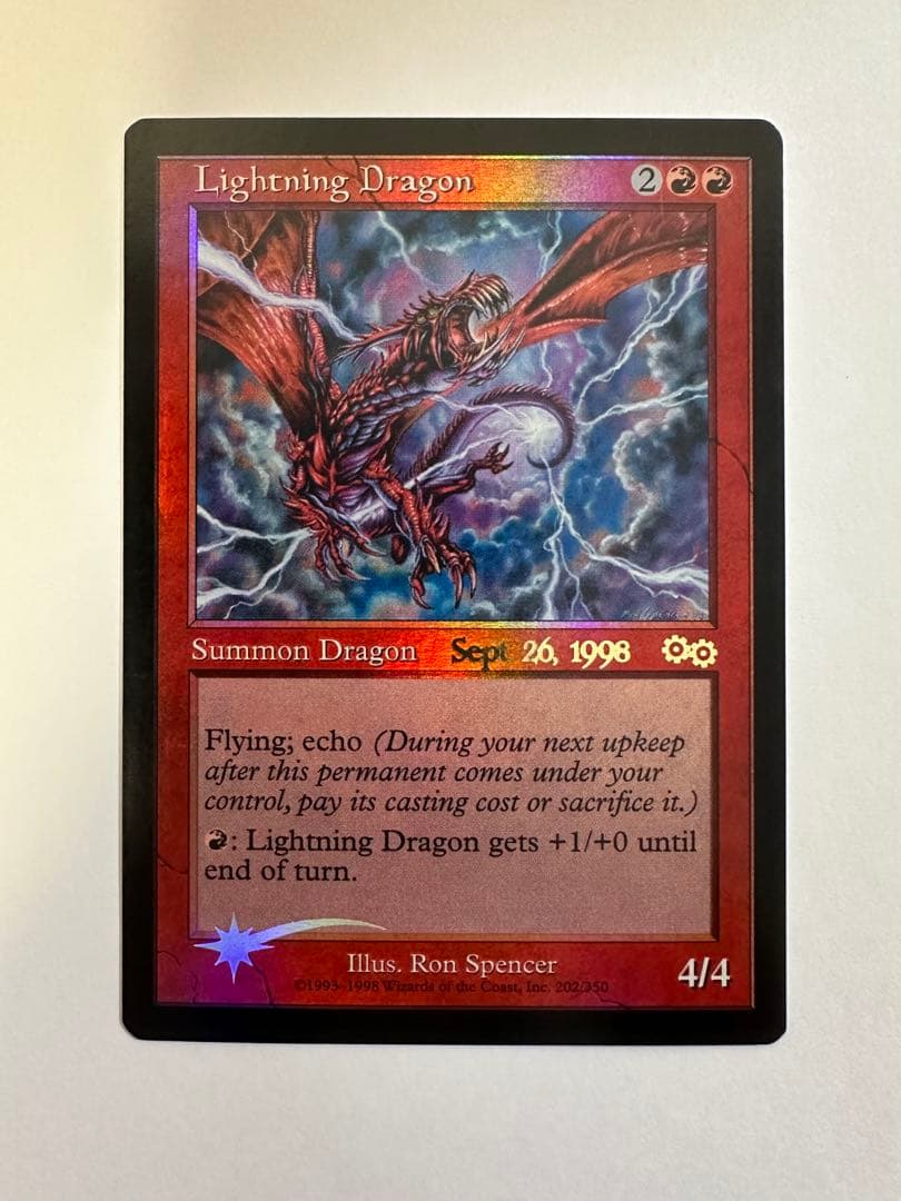 MTG 稲妻のドラゴン　旧枠　プロモ　foil マジックザギャザリング