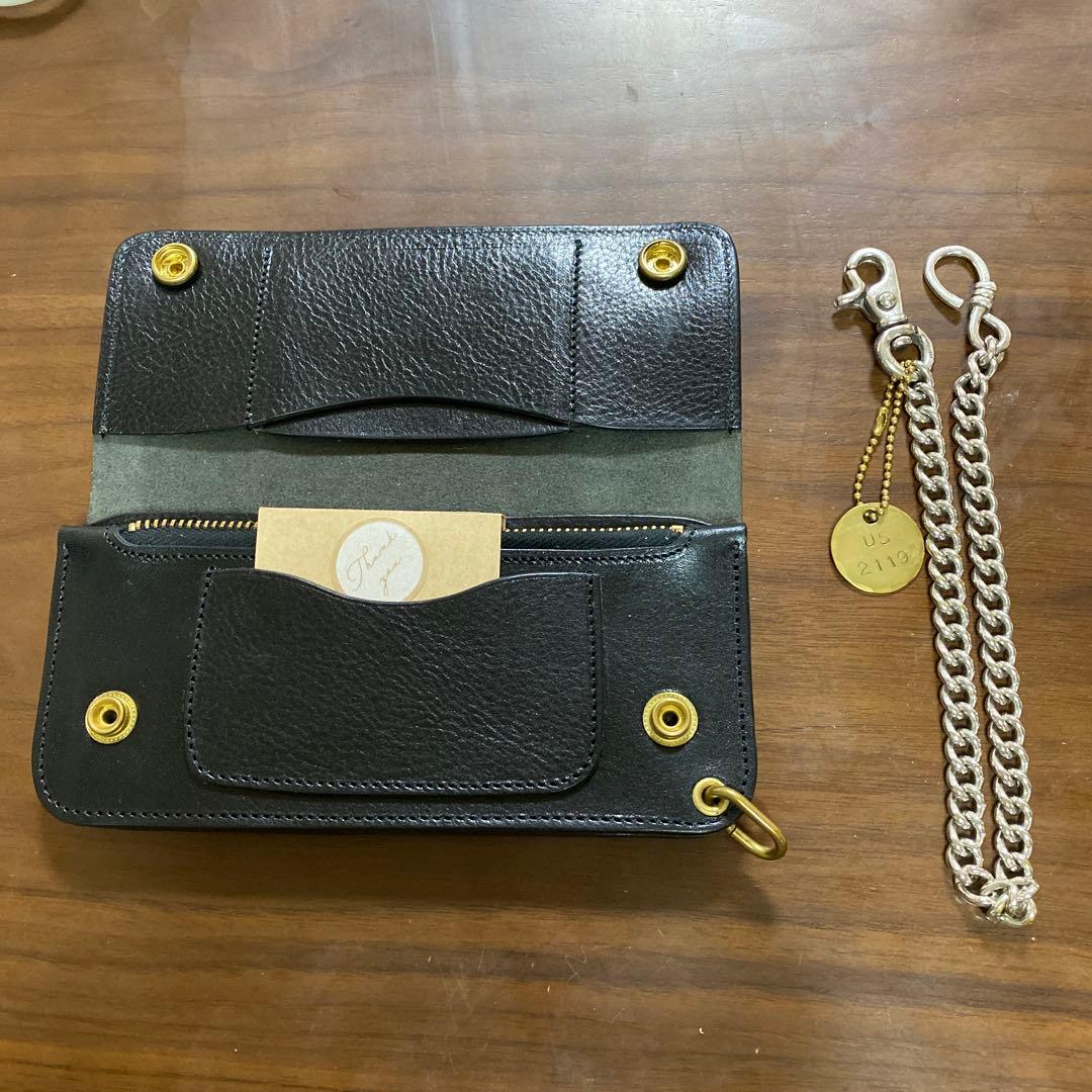 US 三軒茶屋 アス ウォレットチェーン ホースハイド レザーウォレット