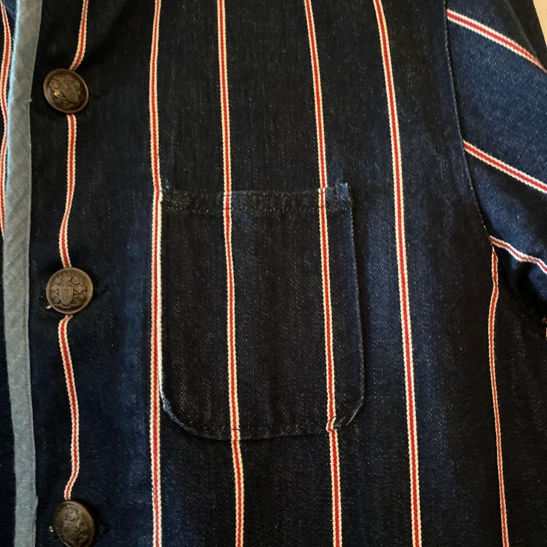 【激レア】CHLORO デニム　ストライプ　ジャケット　カバーオール　サイズ40