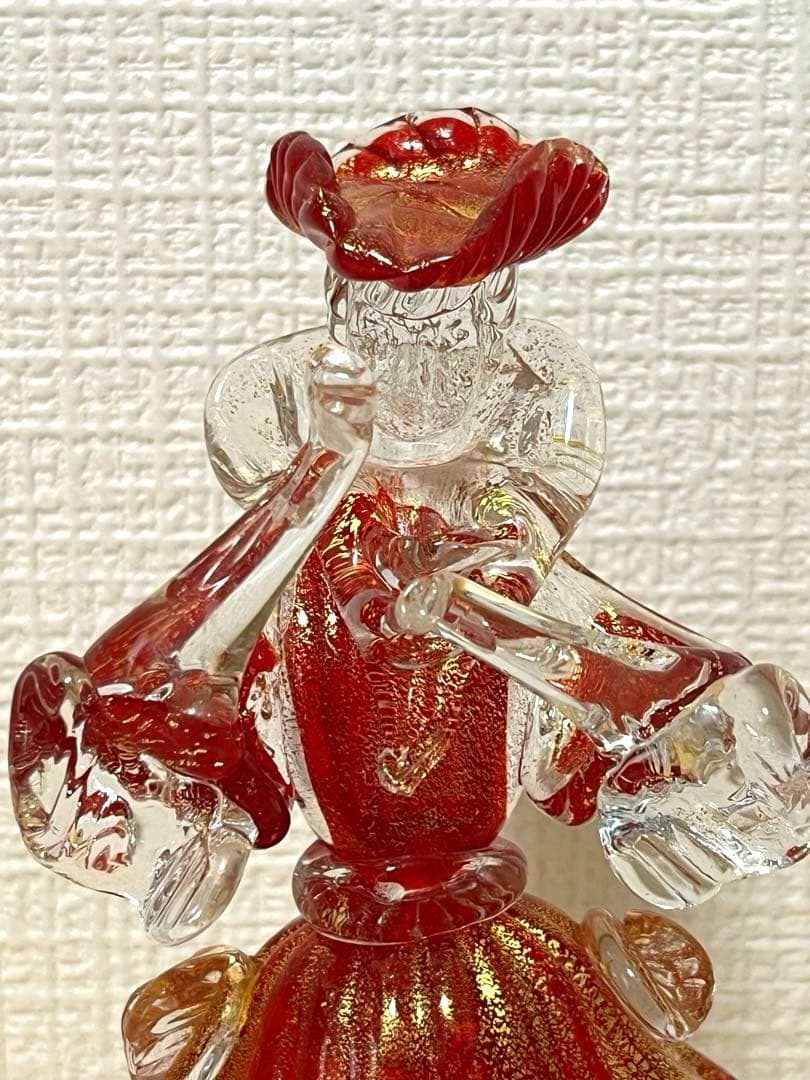 【希少・美品】ベネチアンガラス フィギュリン 人形 ヴェネチアン アンティーク