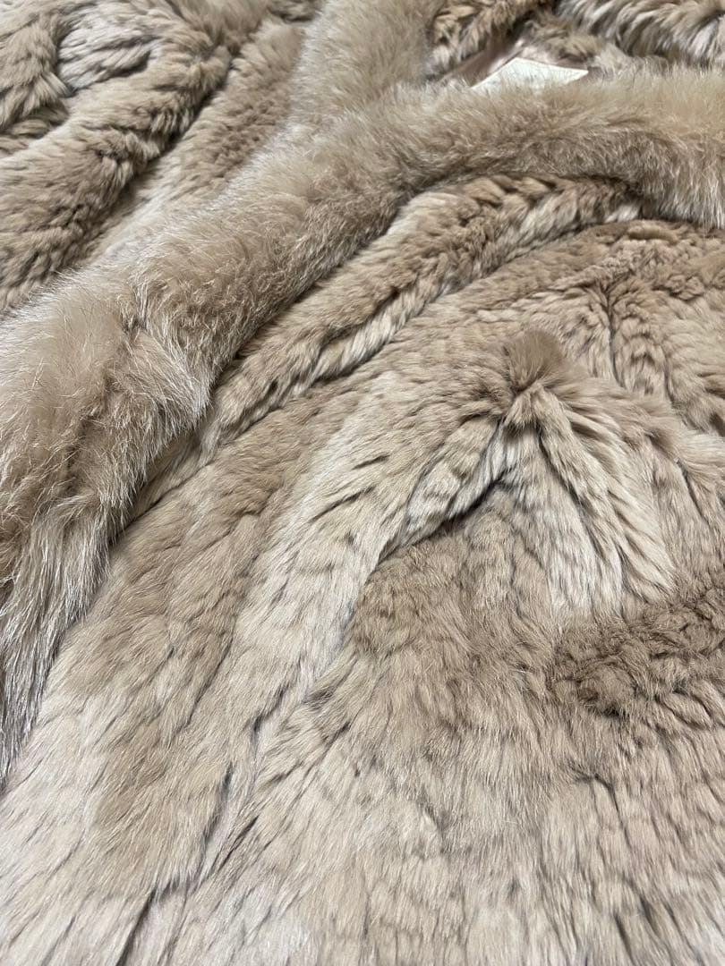 グレースコンチネンタル　ファー　フード　毛皮　コート　フリル袖　ベージュ