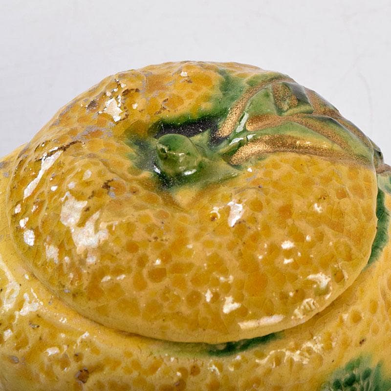 小太郎　京焼　永楽善五郎造　黄交趾　柚蓋物　共箱　V　8819