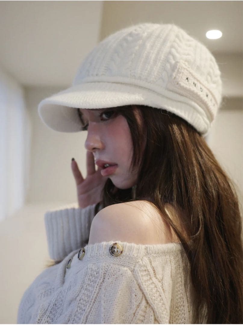 帽子 andmary Mary casquette ivory