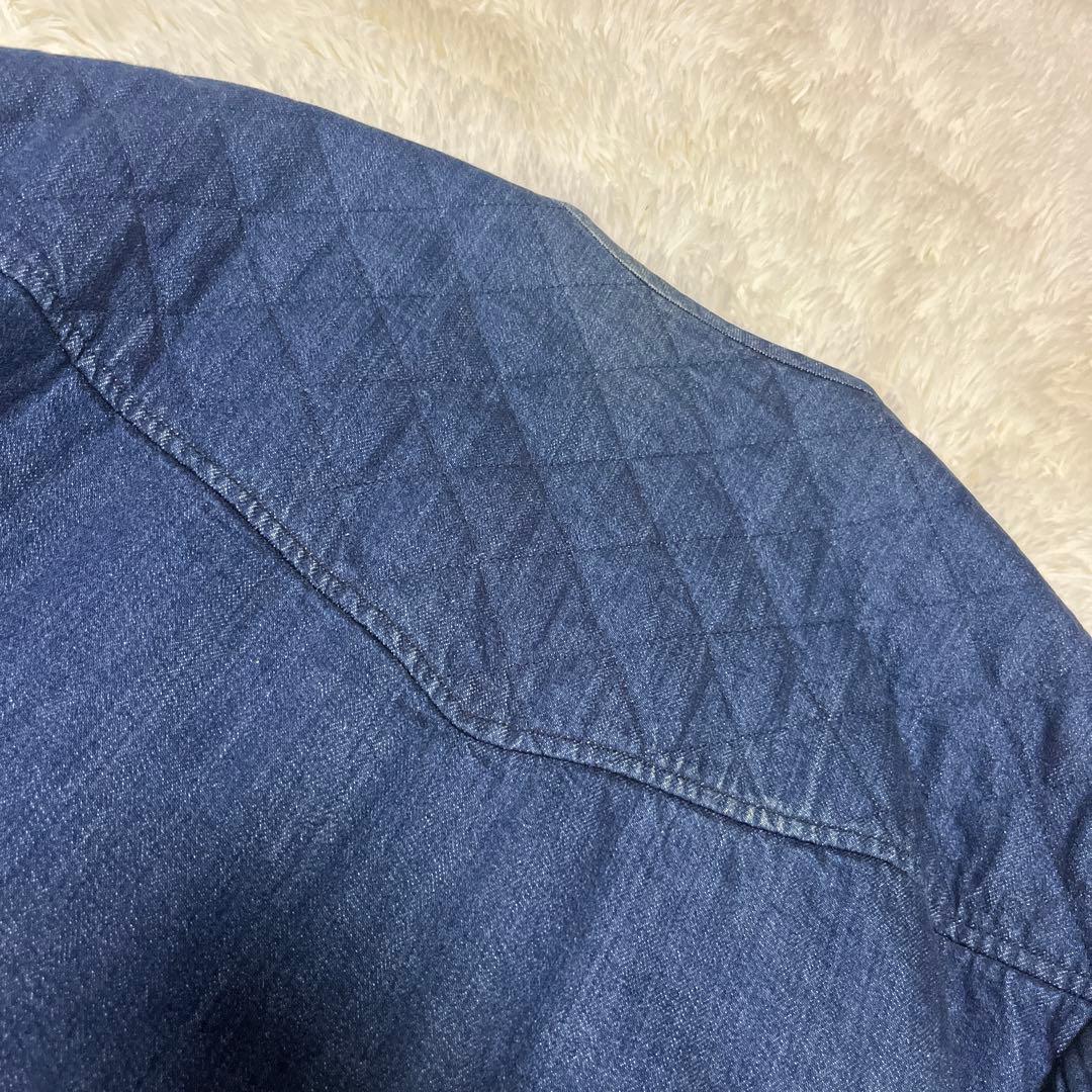 【極美品】GALERIE VIE セルヴィッチデニム キルトノーカラー ブルゾン