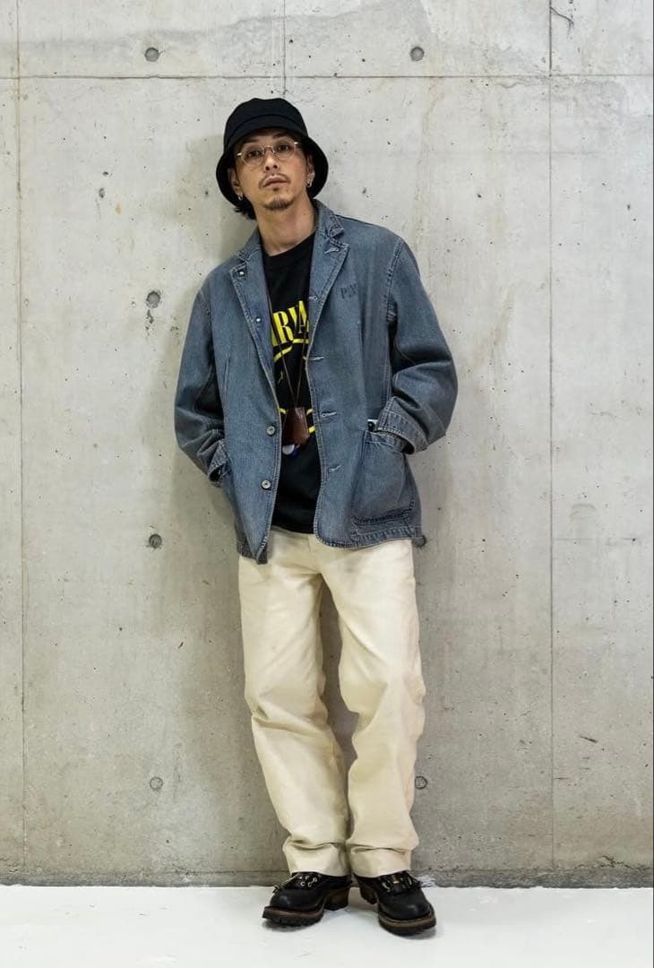 PABLO VINCI Oiled chino trousers L ナチュラル