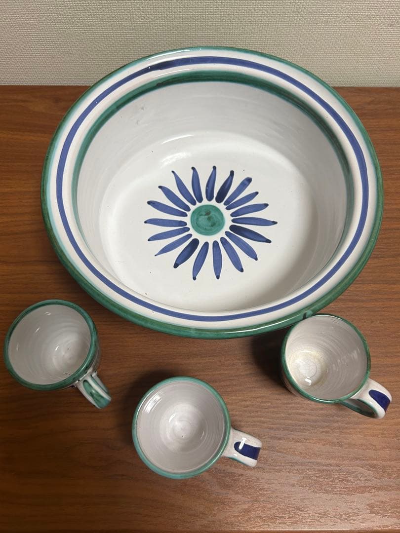 フランス製 陶器 鉢皿 カップ 4個セット