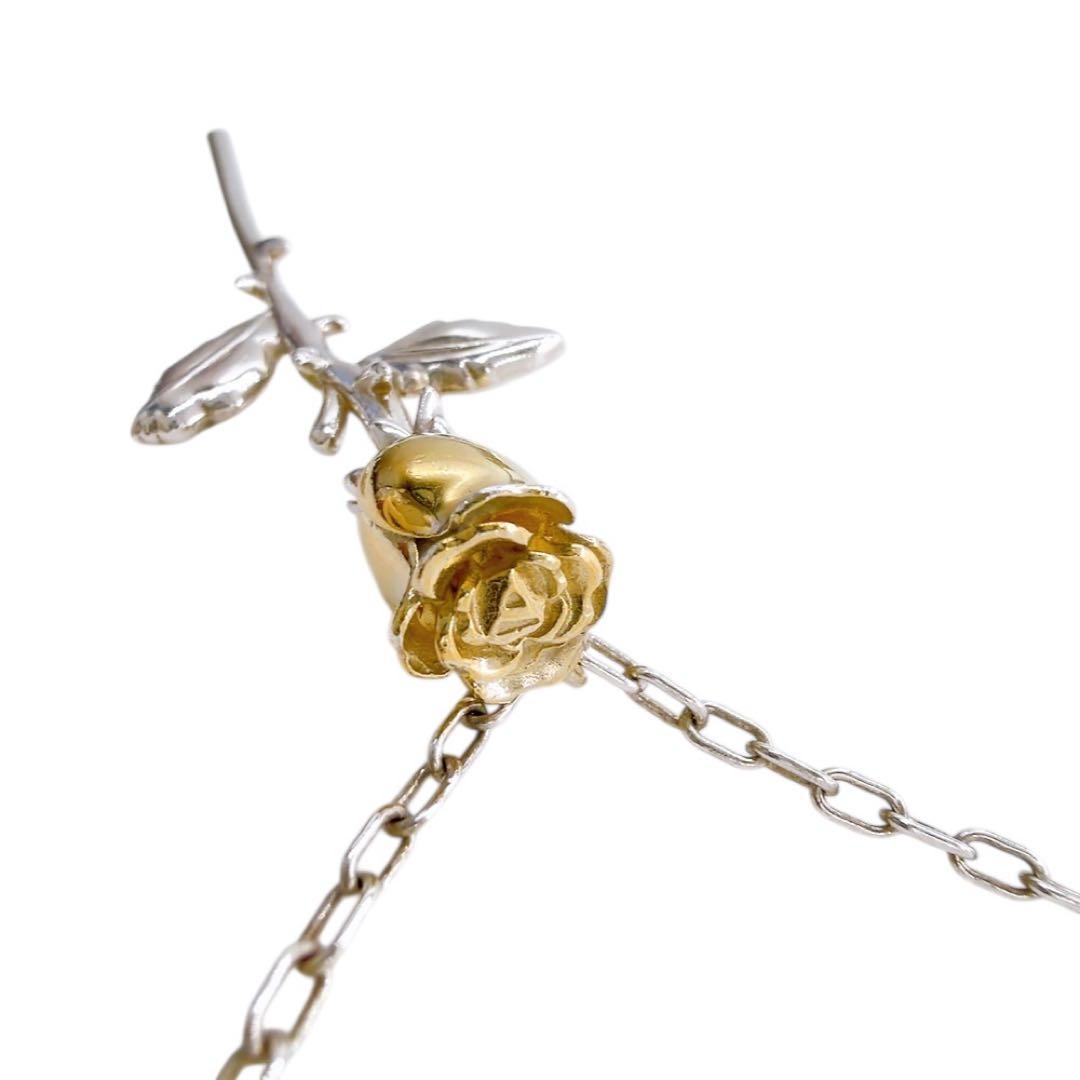 【美品】アンブッシュ ローズ ネックレス シルバー 925 日本製 箱付き 刻印