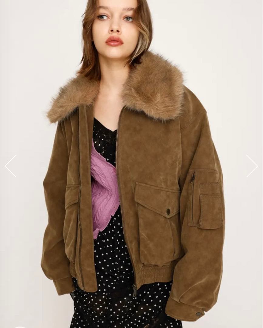 ブラウンスエードファージャケット