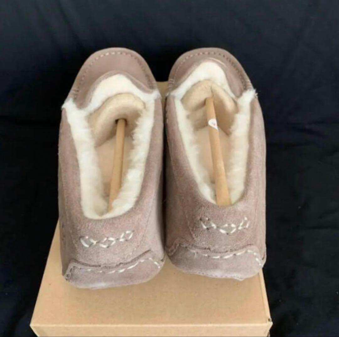 レア 希少 ❤️ UGG アンスレー ムートン モカシン スレート US6 23