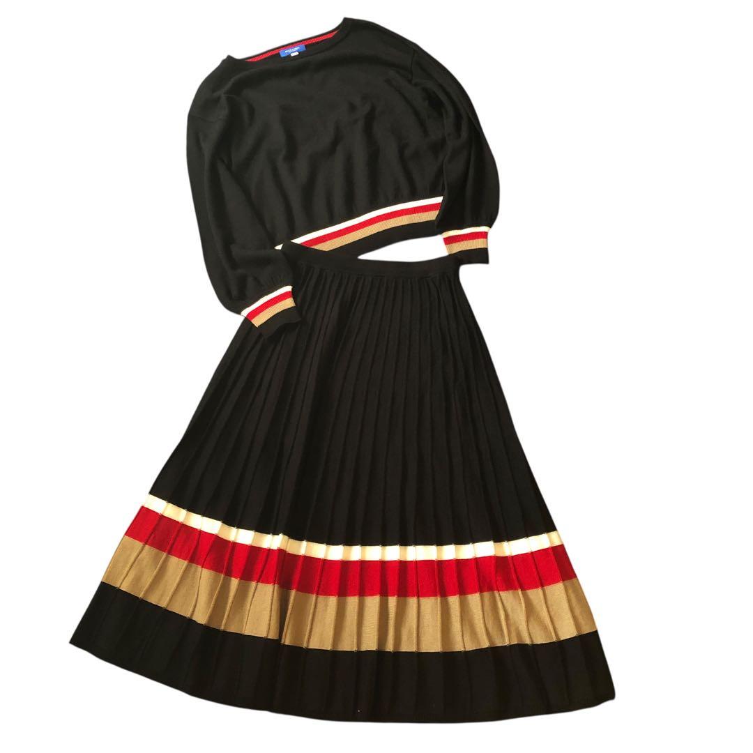 美品　バーバリークレストブリッジ　ニットセットアップ 黒