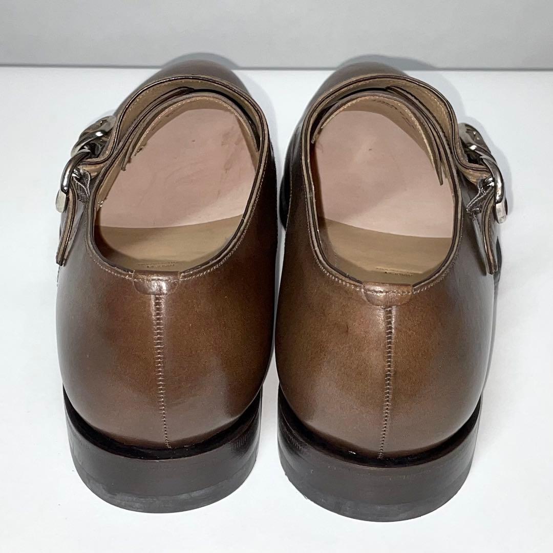 【新品同様✨️】BALLY バリー ダブルモンク ブラウン US9EEE 革靴