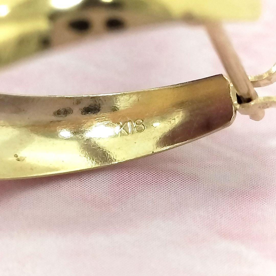 K18 ゴールド スナップワッカ ピアス シングル ピアス 片耳用 ユニセックス