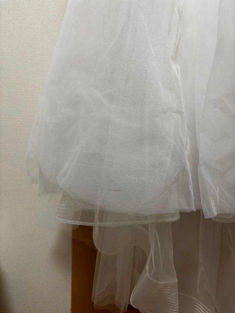 ドレスプロダクション　フラワーモチーフ刺繍レース Aラインドレス（W162）