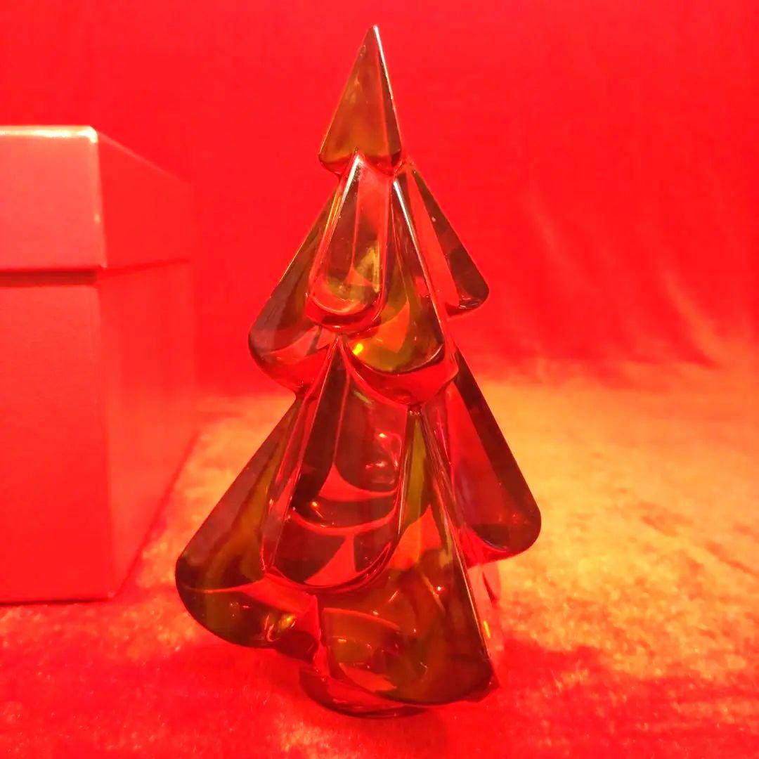 【特別価格】「バカラ スノーウィーツリー」のレッドです。傷を付けてしまいました。