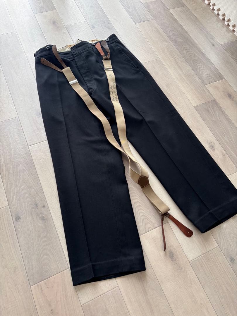 40sヴィンテージ 古着 フレンチ ウールパンツ スラックス ビンテージ ユーロ