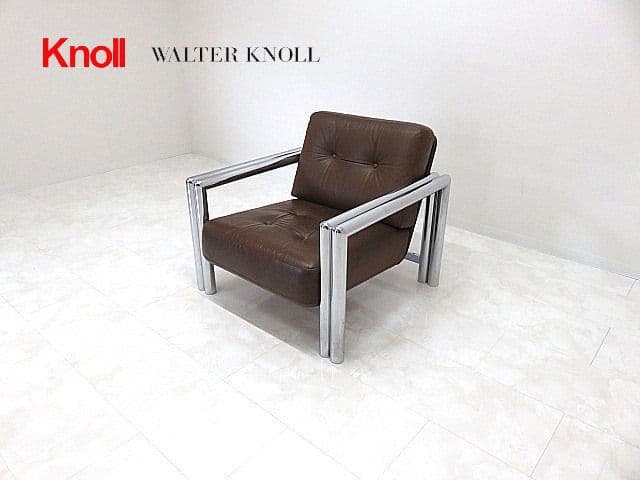 コ*ム様 希少品/ヴィンテージ　Knoll/ノール/ノル 本革1人掛けソファ　本