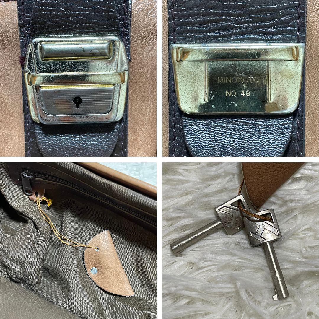 ポーター　レトロ　バロン　レザー 本革　ドクターバッグ　ダレスバッグ　カギ付