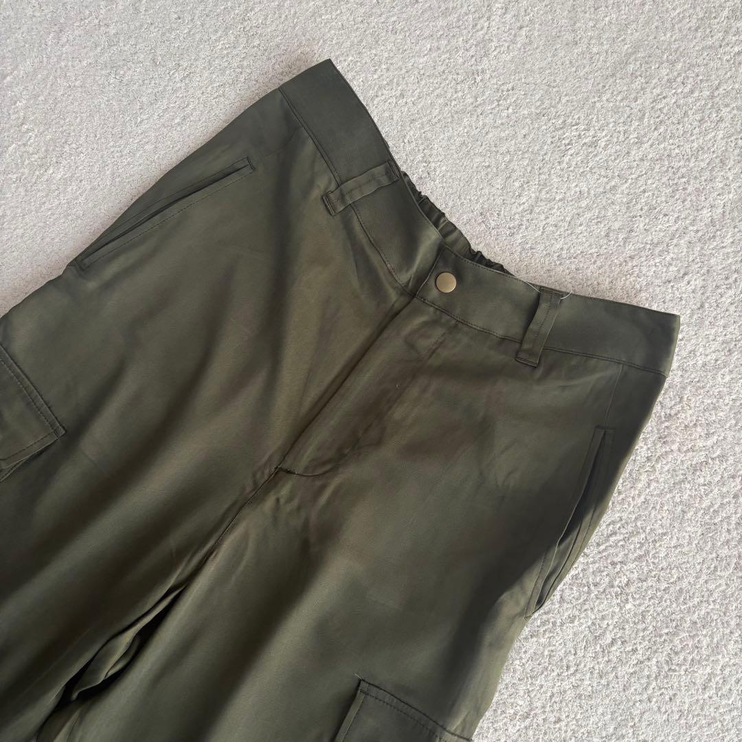 【新品】L'Appartement◆アパルトモンフィブリルサテンカーゴパンツ40