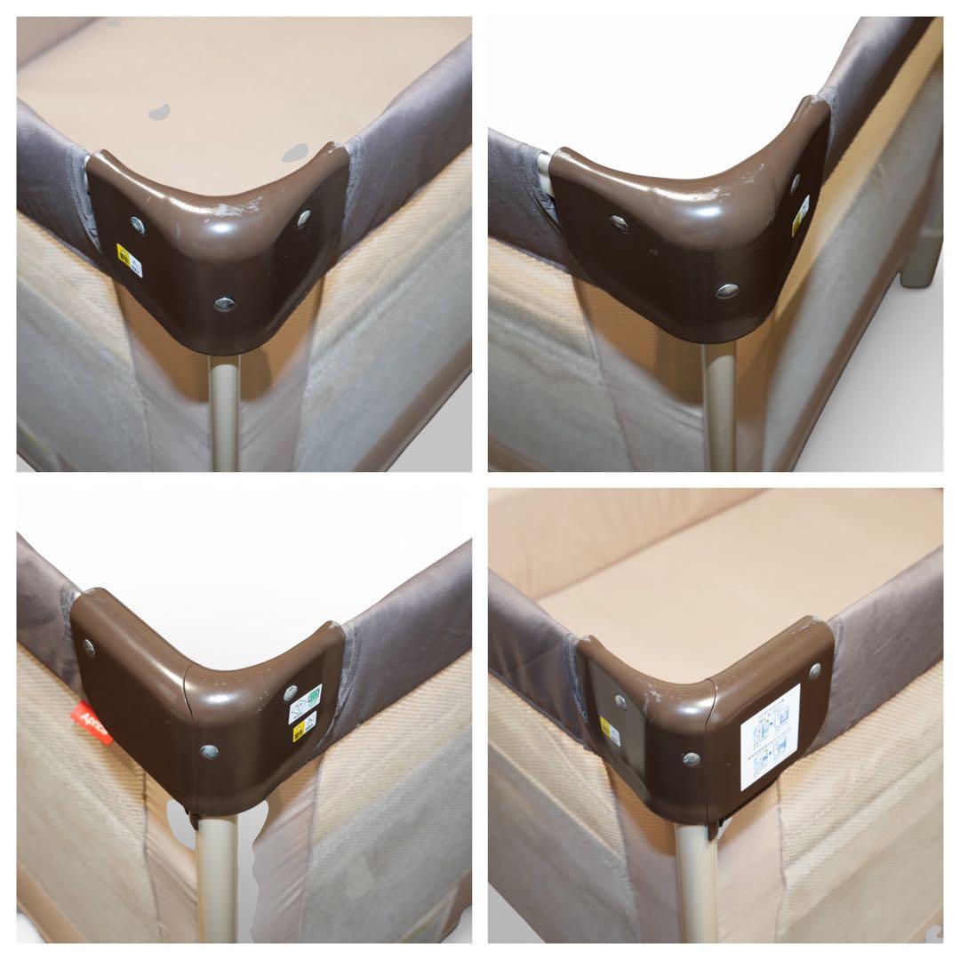 【美品】Aprica ココネルエアー ベビーベッド ココア クリーニング済