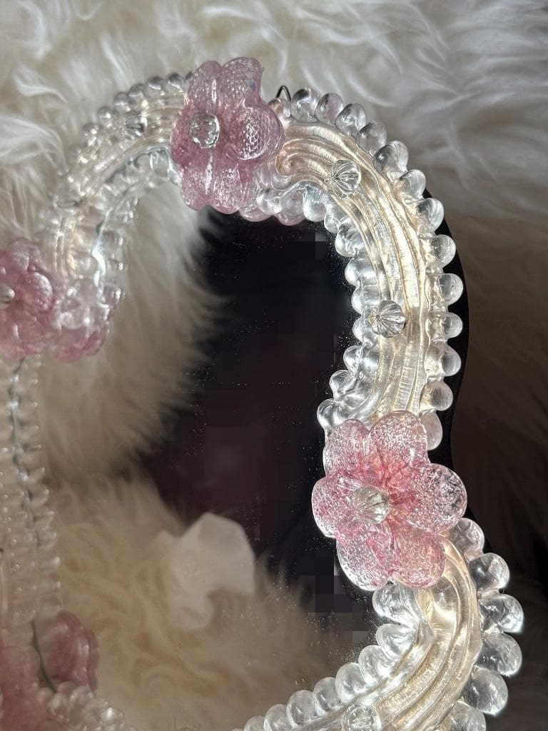 ムラーノガラス　＜Ｂ＞　壁掛け・スタンドミラー　ベネチアンガラス　イタリア