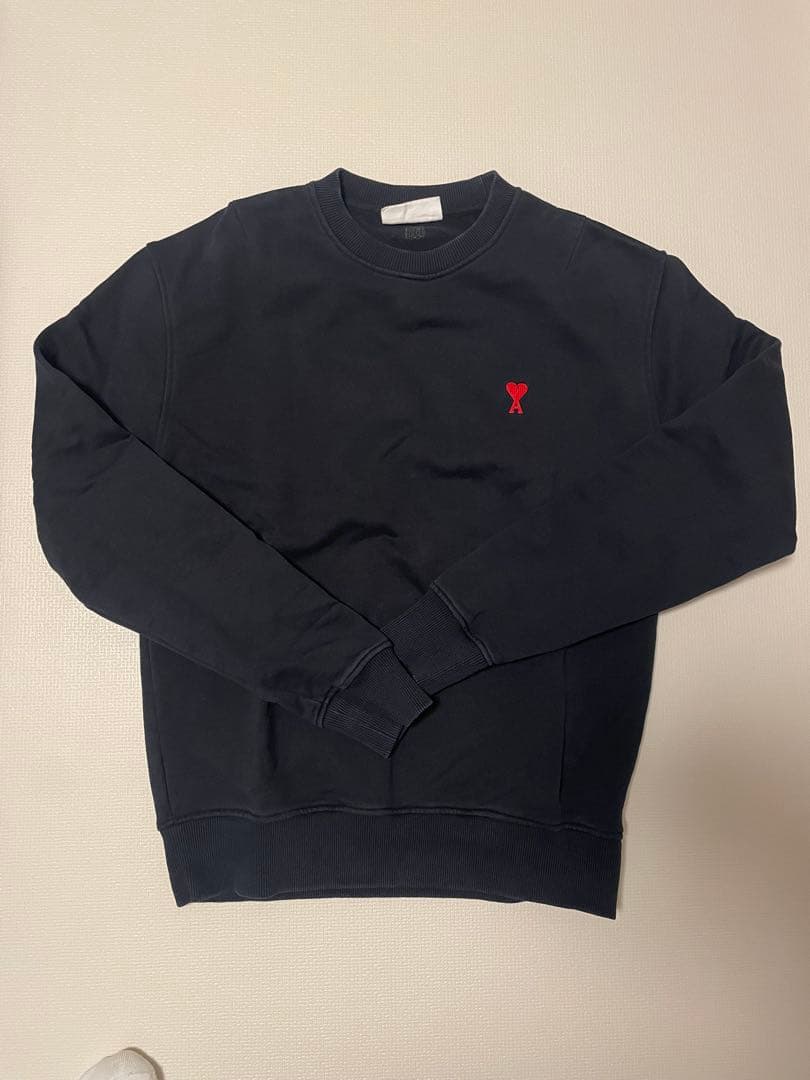 ami アミパリス　 ブラック トレーナー XS