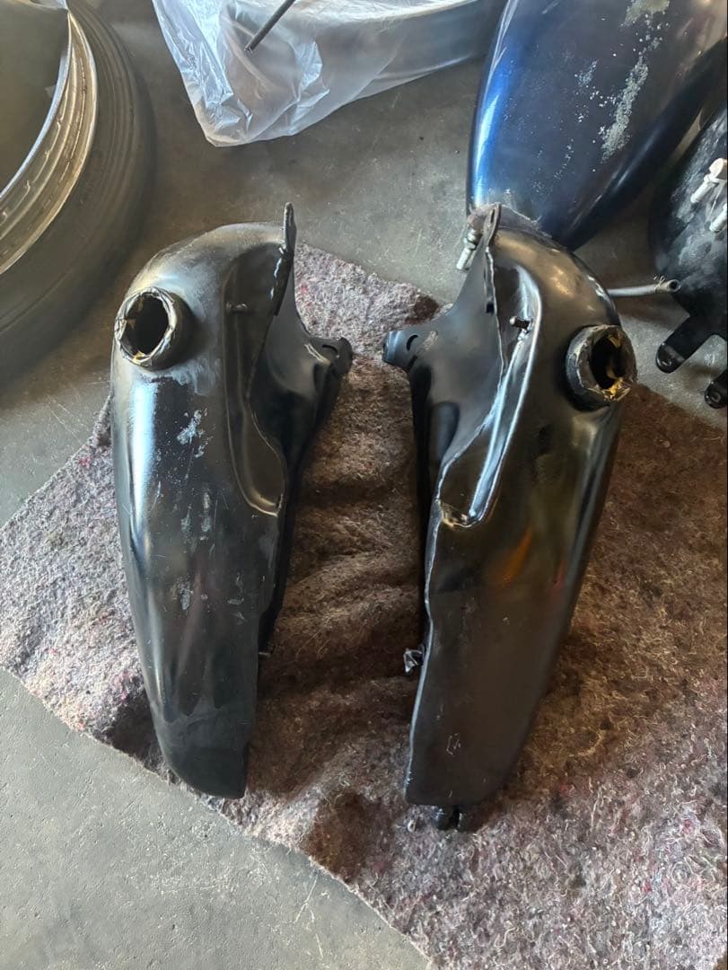 ハーレー　分割タンク　3.5ガロン　パン　ショベル