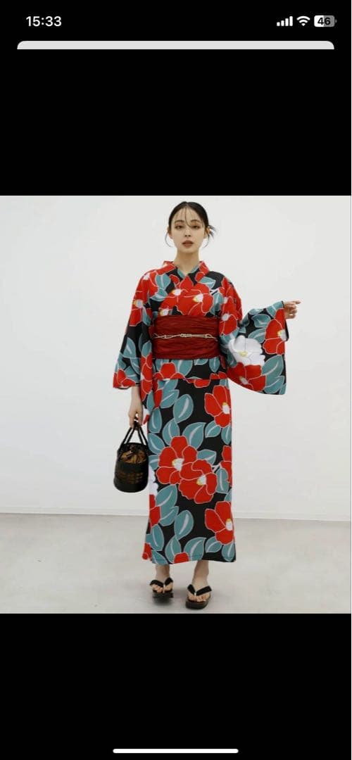 ワンピース　浴衣　帯　3点セット　試着のみ　Lサイズ