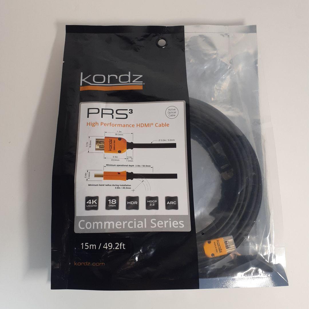 Kordz HDMIケーブル PRS3 ACTIVE OPTICAL 15.0m
