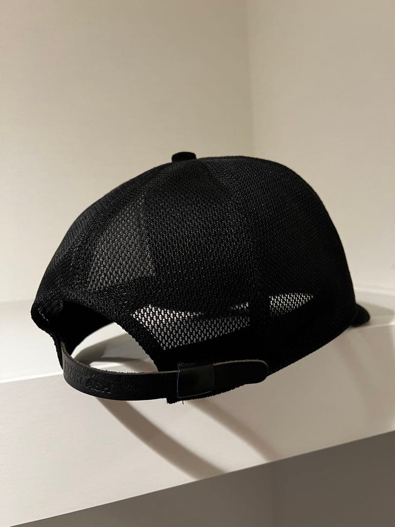BACKLASH x ROLLコラボ刺繍ロゴ ベースボールメッシュキャップ 黒