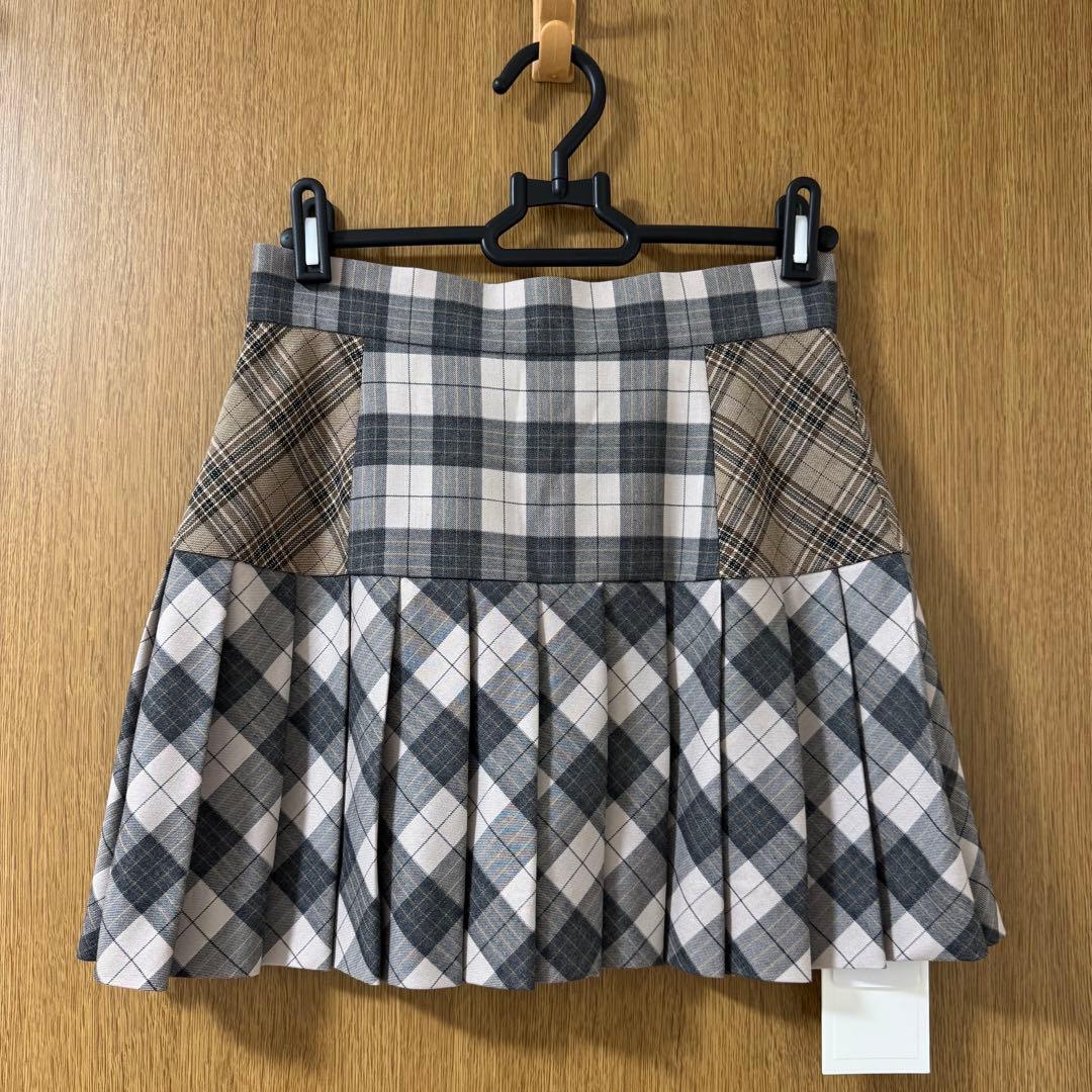 ANDMARY Coco check pleats skirt Mサイズ