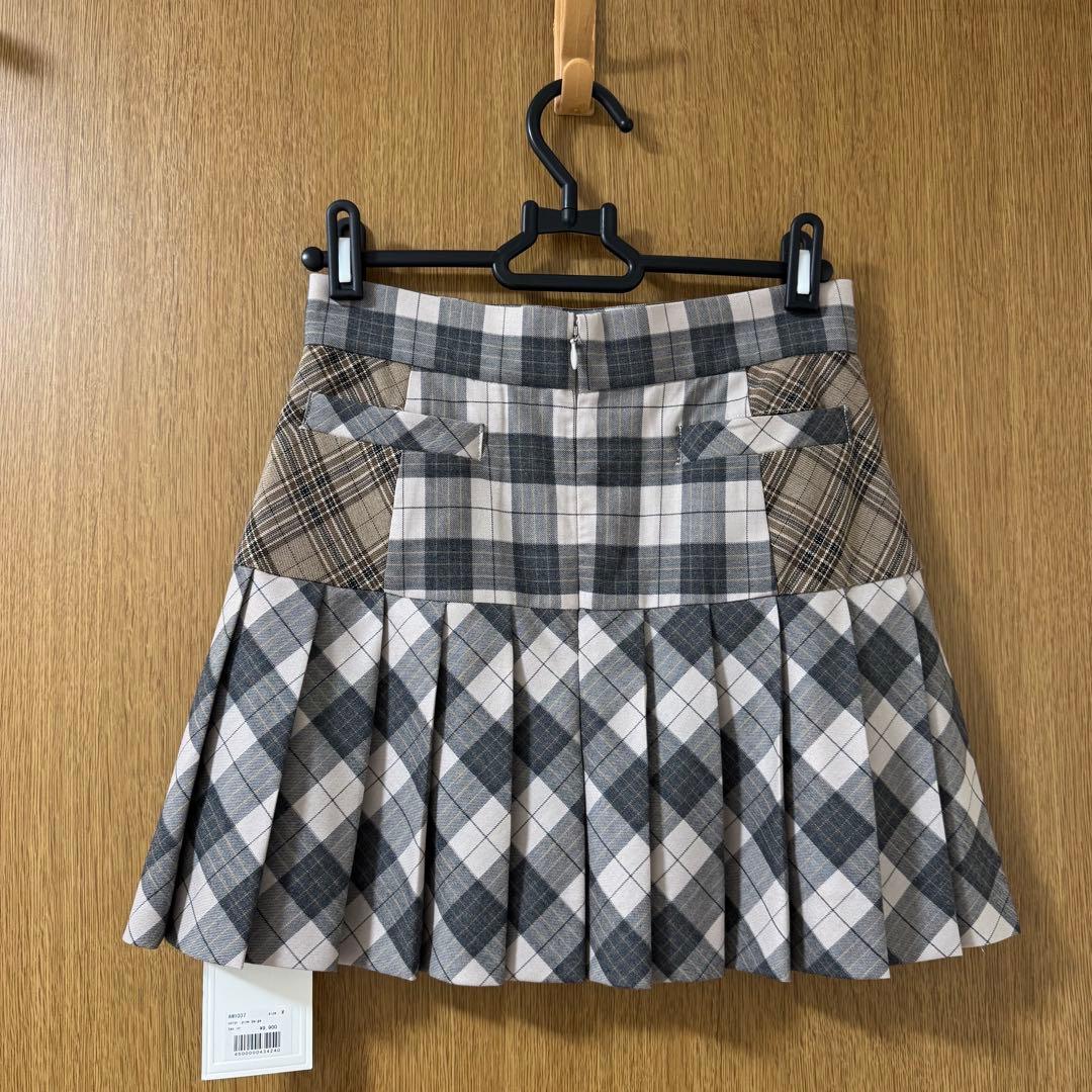 ANDMARY Coco check pleats skirt Mサイズ