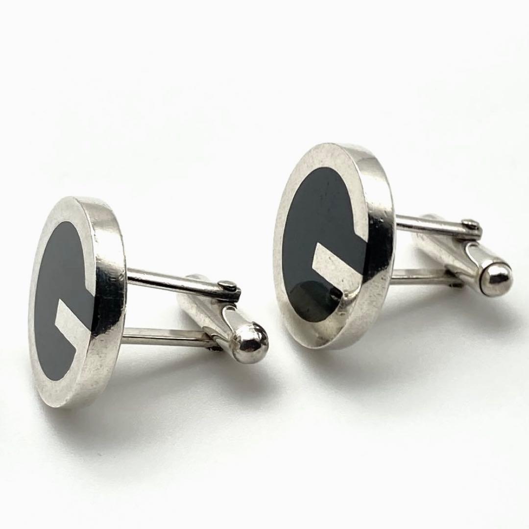 グッチ Gロゴ ラウンド カフリンクス カフス ボタン SV925 シルバー