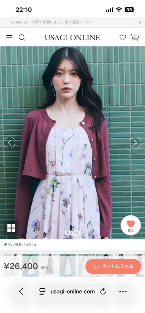 スナイデルカーデセットフローラルプリントキャミワンピース