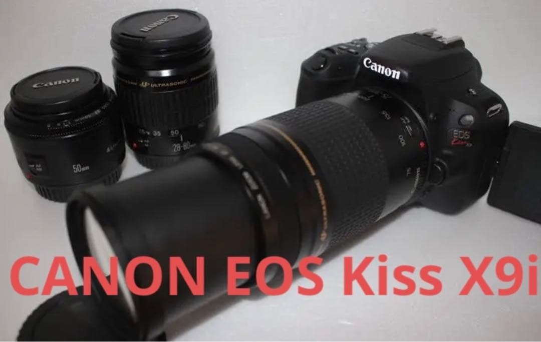 キャノン ☆canon kiss x9i☆標準＆望遠＆単焦点レンズセット