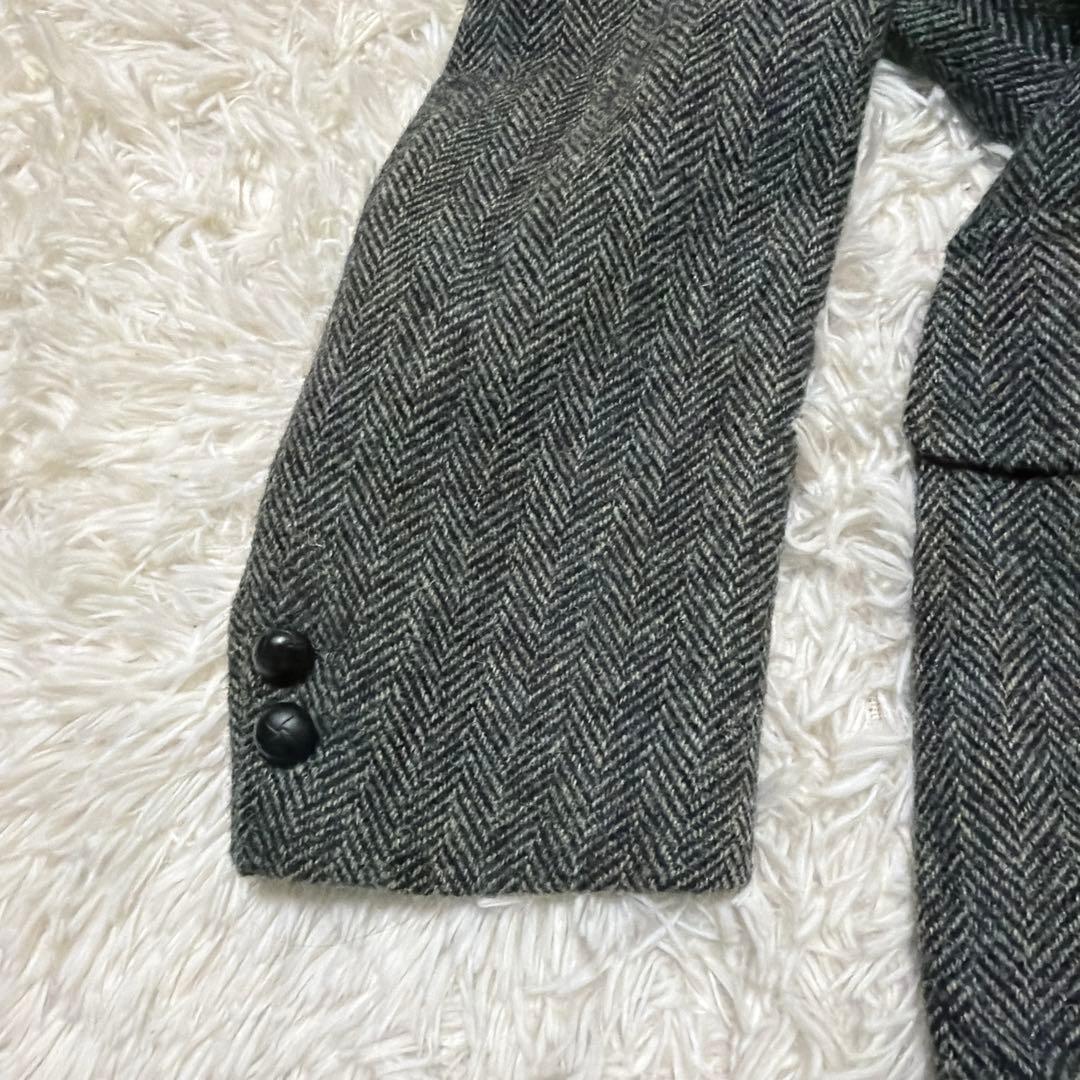 ジェイプレス　テーラードジャケット　ヘリンボーン　Sサイズ　くるみボタン
