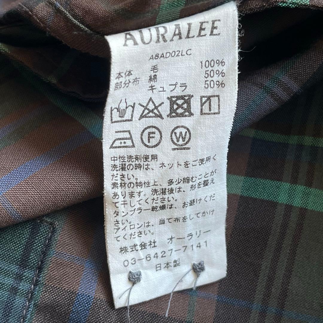 AURALEE スーパーライトウール チェックワンピース オーラリー 1