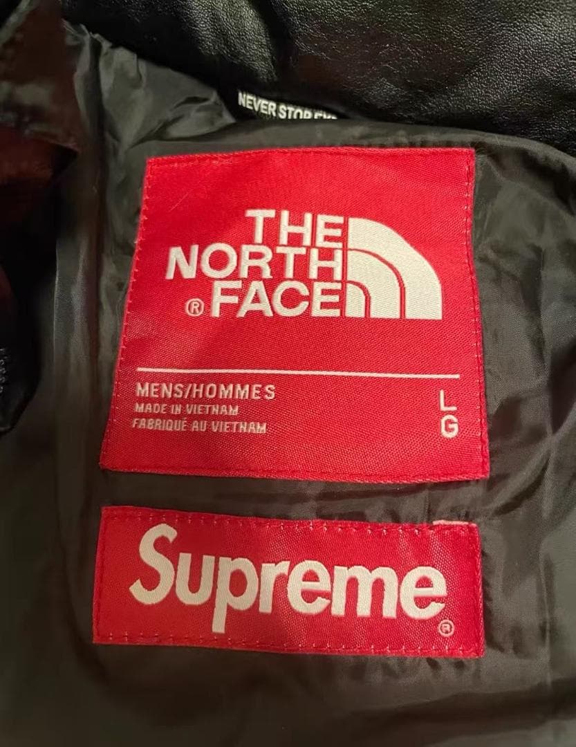 THE NORTH FACE ×Supreme レザーダウンジャケット